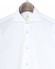 Finamoreソリッド コットンストレッチ カッタウェイシャツ【SIMONE/J/BALI】mb_06l