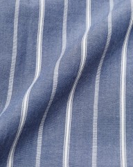 giannettoネイビーストライプ コットン カッタウェイ シャツ【VINCI FIT/ヴィンチフィット】mb_15l