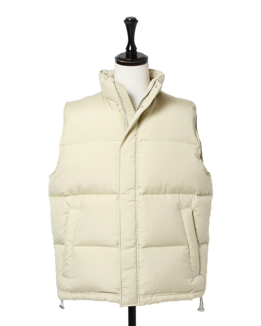 オーラリー SUVIN HIGH COUNT CLOTH DOWN VEST-