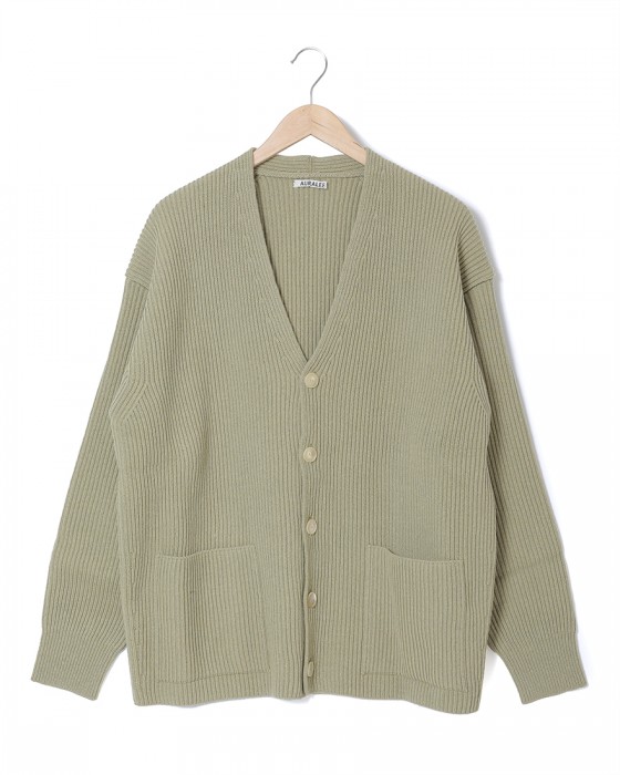 リブニットカーディガン【SUPER FINE WOOL RIB KNIT BIG CARDIGAN