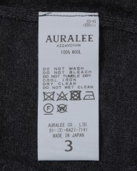 AURALEEスーパーハイゲージウールニットVネックプルオーバー【SUPER HIGH GAUGE WOOL KNIT V-NECK P/O】mb_09l