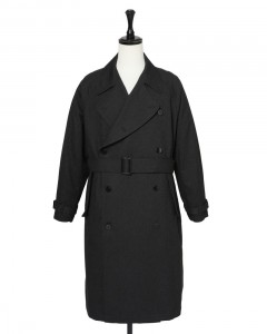 バーズアイウールライクコットン トレンチコート【総裏】