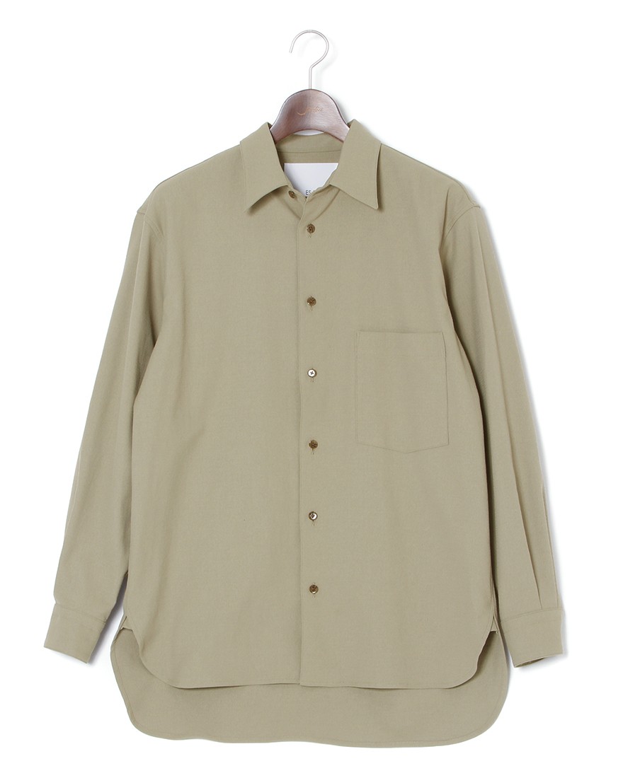 ES:Sリネン混 シャツ【REGULAR COLLAR SHIRT】c1