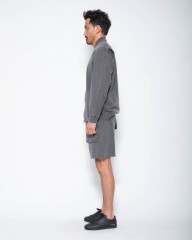 three dotsピグメントダイ コットンジップブルゾンmb_02l