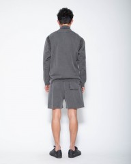 three dotsピグメントダイ コットンジップブルゾンmb_03l