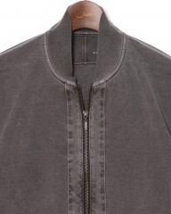 three dotsピグメントダイ コットンジップブルゾンmb_06l