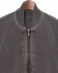 three dotsピグメントダイ コットンジップブルゾンmb_07l