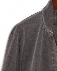 three dotsピグメントダイ コットンジップブルゾンmb_08l