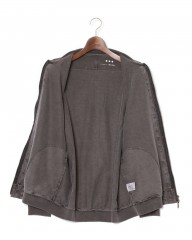 three dotsピグメントダイ コットンジップブルゾンmb_13l