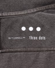 three dotsピグメントダイ コットンジップブルゾンmb_14l