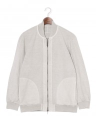 three dotsピグメントダイ コットンジップブルゾンmb_c1