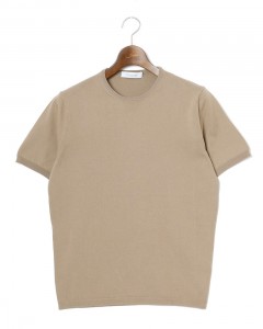 27Gコットン クルーネック半袖ニット