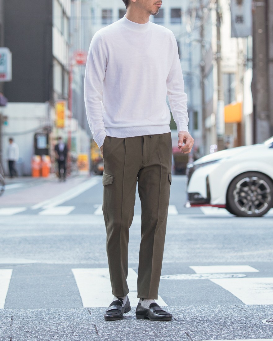 30G ロングスリーブモックネックニット【KILDAY/MODERN FIT