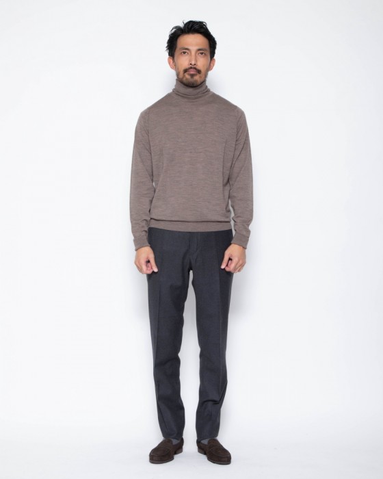 JOHN SMEDLEY30G ウール ロングスリーブ タートルネックニット【RICHARDS/EASY FIT】16l