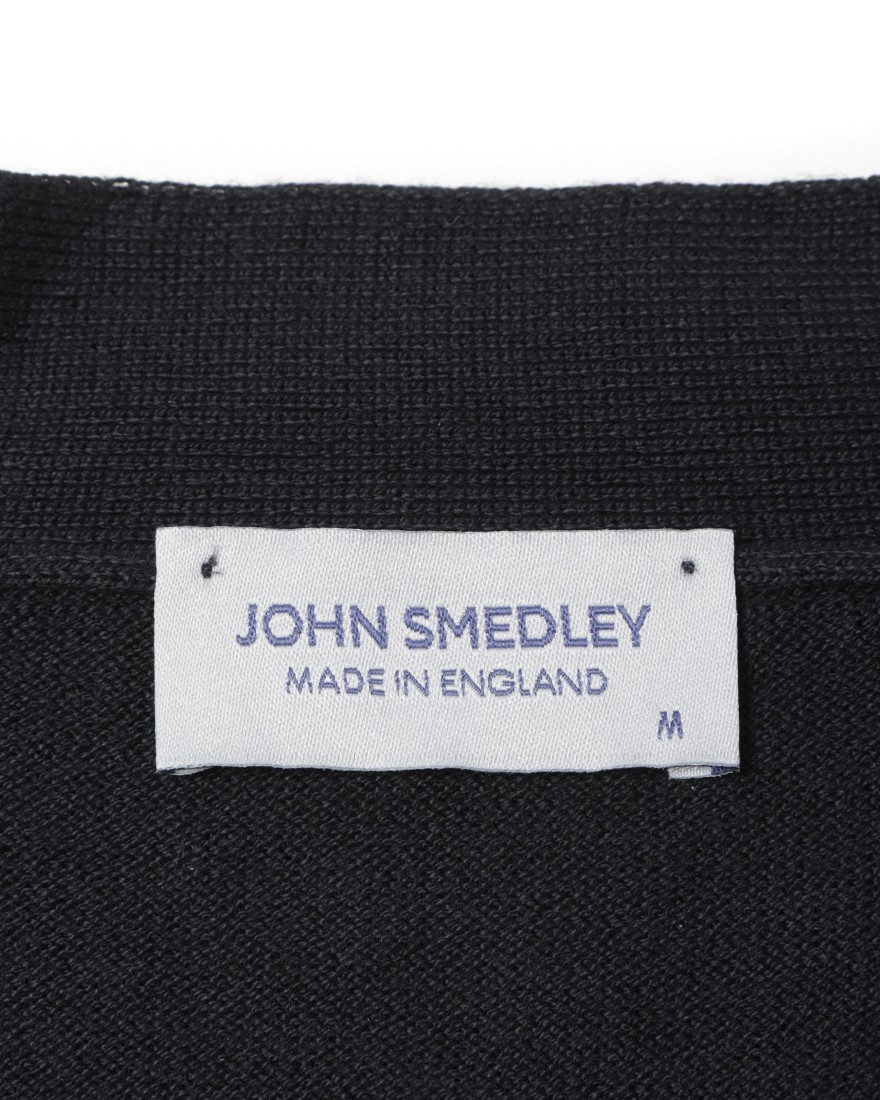 JOHN SMEDLEY24G シーアイランドコットン ボタンレス長袖カーディガン【S4680(日本別注)】07l