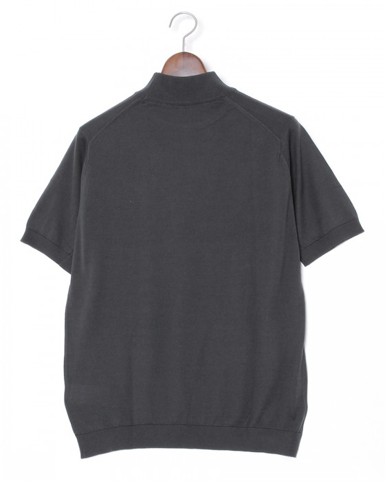 JOHN SMEDLEY30G シーアイランドコットン 半袖モックネックニット【ARBER/MODERN FIT】01l