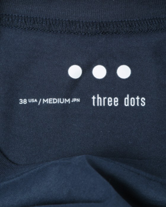 three dotsニューサンデッドジャージ モダンフィット クルーネックTシャツ08l