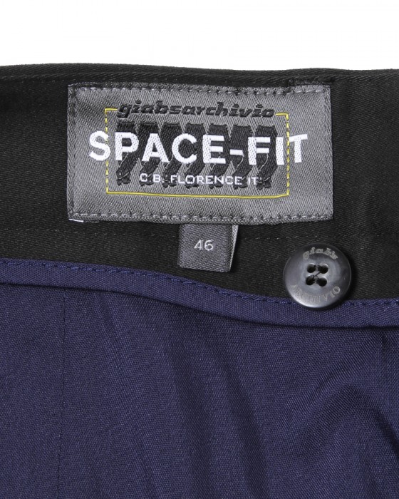 giabsarchivioワンプリーツ ストレッチコットンサテン パンツ【DANTE700/SPACE-FIT】06l