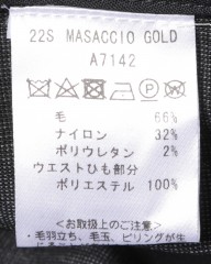 giabsarchivioポリ混ウールテーパードパンツ【MASACCIO GOLD】mb_19l