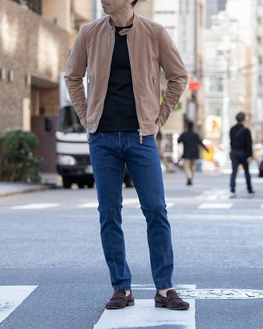 テーパードブルーデニム【8177-206L1054/5PKT SLIM DENIM】｜Entre