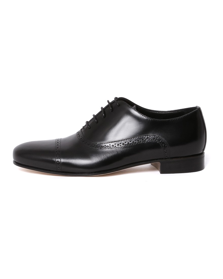 FERRANTEスムースレザー キャップトゥシューズ【OXFORD/レザーソール】01l