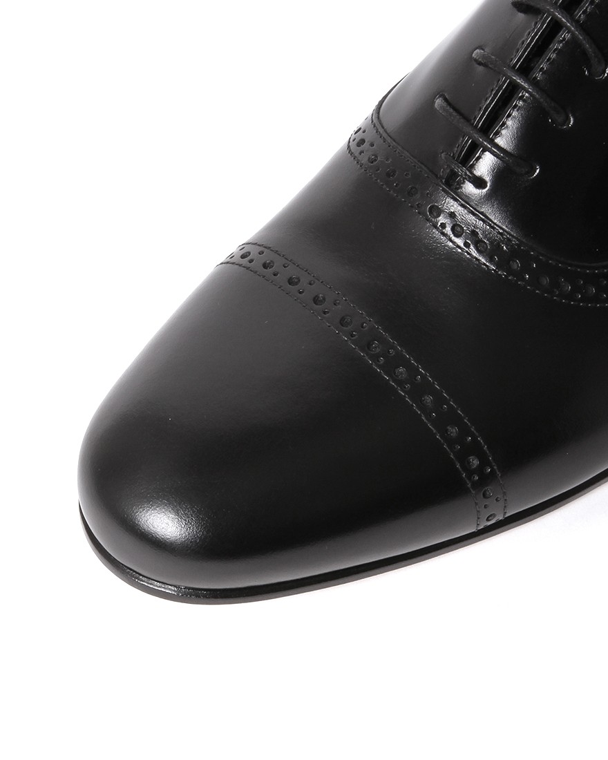 FERRANTEスムースレザー キャップトゥシューズ【OXFORD/レザーソール】05l