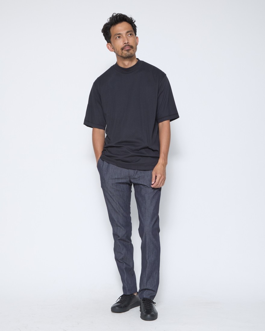 ニューサンデッドジャージ モダンフィット モックネックTシャツ｜three dots（スリードッツ）｜TOKYOlife